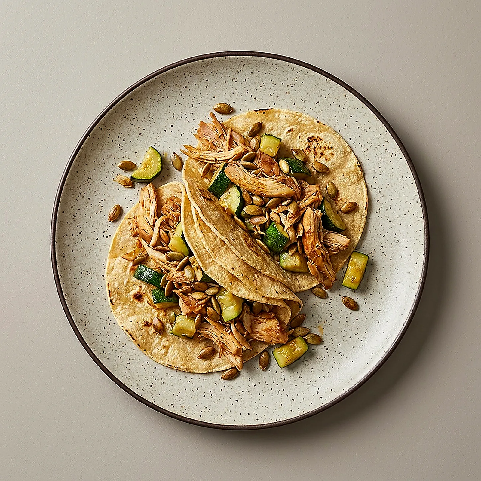 Tacos de pollo con calabacita